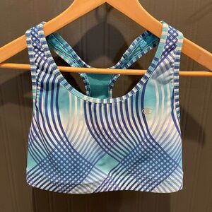 Champion sports bra‎ large workout stretch athletic sporty athleisure racer back